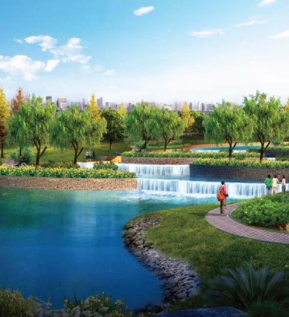 “水進城”項目先導工程十七戶濕地和大寨閘工程